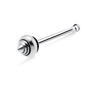 Top Shaped Silver Bone Nose Stud NSKD-1028